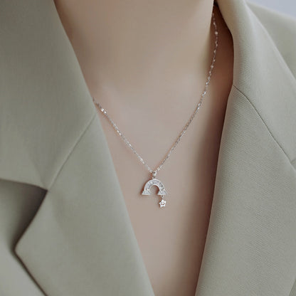[ElanLuxe Jewelry]Unique Rainbow Star Necklace