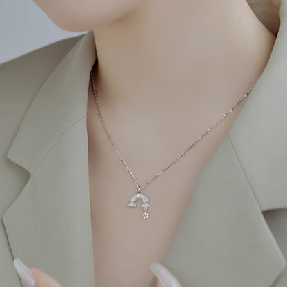 [ElanLuxe Jewelry]Unique Rainbow Star Necklace