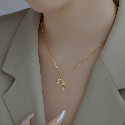 [ElanLuxe Jewelry]Unique Rainbow Star Necklace