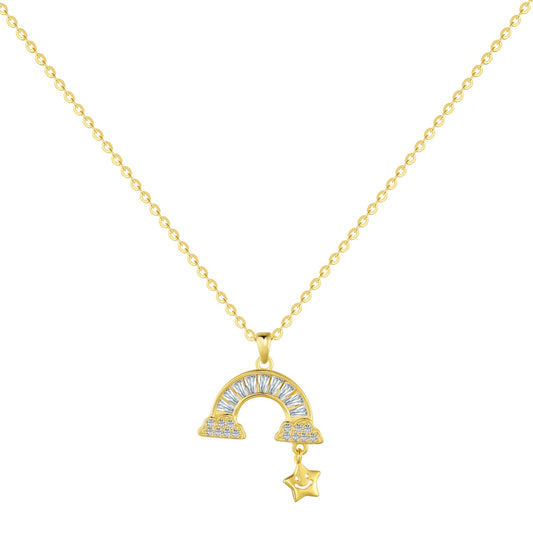 [ElanLuxe Jewelry]Unique Rainbow Star Necklace