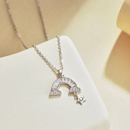 [ElanLuxe Jewelry]Unique Rainbow Star Necklace