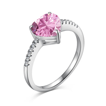[ElanLuxe Jewelry]2.0 Carat Dazzling Lustrous Heart Cut Lover Ring