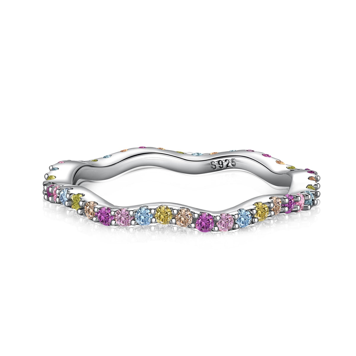 [ElanLuxe Jewelry]Dainty Colorful Round Cut Party Ring