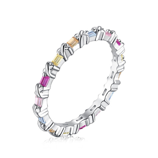 [ElanLuxe Jewelry]Charming Colorful Round Cut Daily Ring