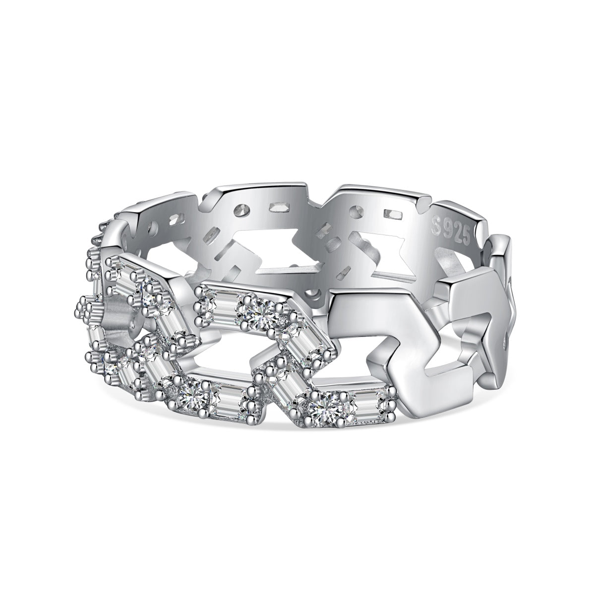 [ElanLuxe Jewelry]Sparkling Vibrant Emerald Cut Daily Ring