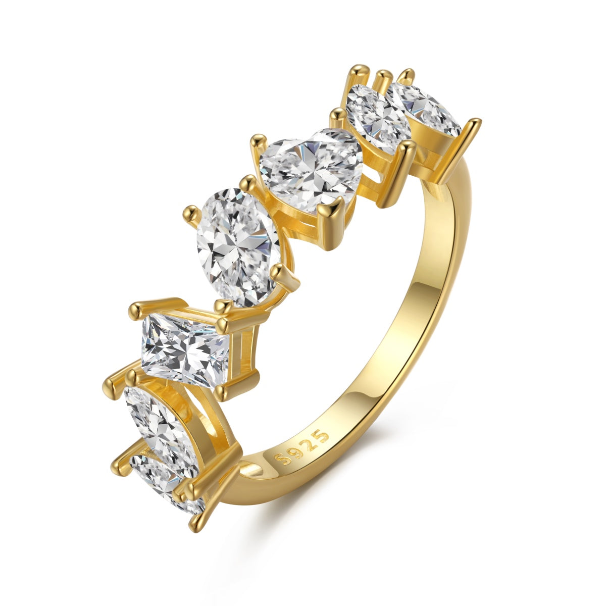 [ElanLuxe Jewelry]Delicate Multi Cut Ring