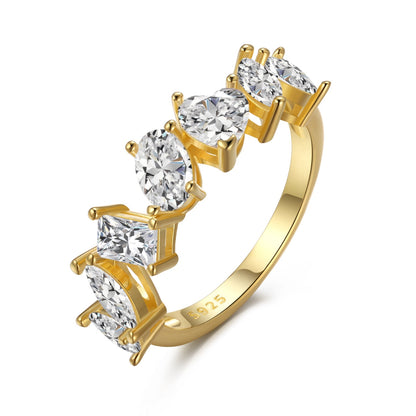 [ElanLuxe Jewelry]Delicate Multi Cut Ring