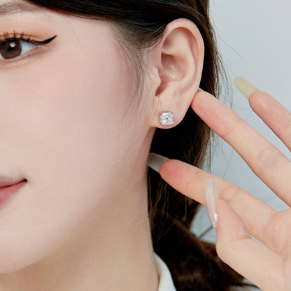 [ElanLuxe Jewelry]1.0 Carat Radiant Princess Cut Wedding Earrings