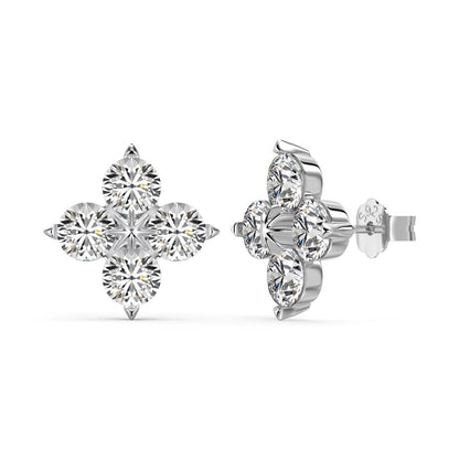 [ElanLuxe Jewelry]Four-Leaf Clover Eight-Pointed Star Earrings
