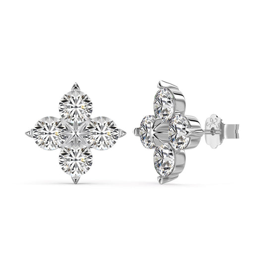[ElanLuxe Jewelry]Four-Leaf Clover Eight-Pointed Star Earrings