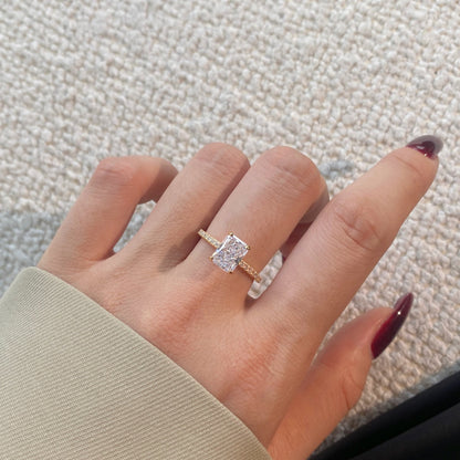 [ElanLuxe Jewelry]2.0 Carat Dazzling Sparkling Radiant Cut Party Ring
