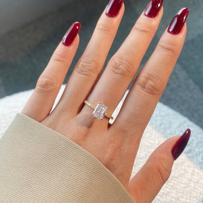 [ElanLuxe Jewelry]2.0 Carat Dazzling Sparkling Radiant Cut Party Ring