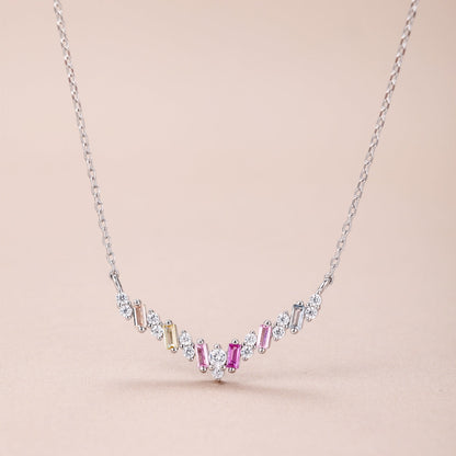 [ElanLuxe Jewelry]Dazzling Rainbow Necklace