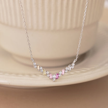 [ElanLuxe Jewelry]Dazzling Rainbow Necklace