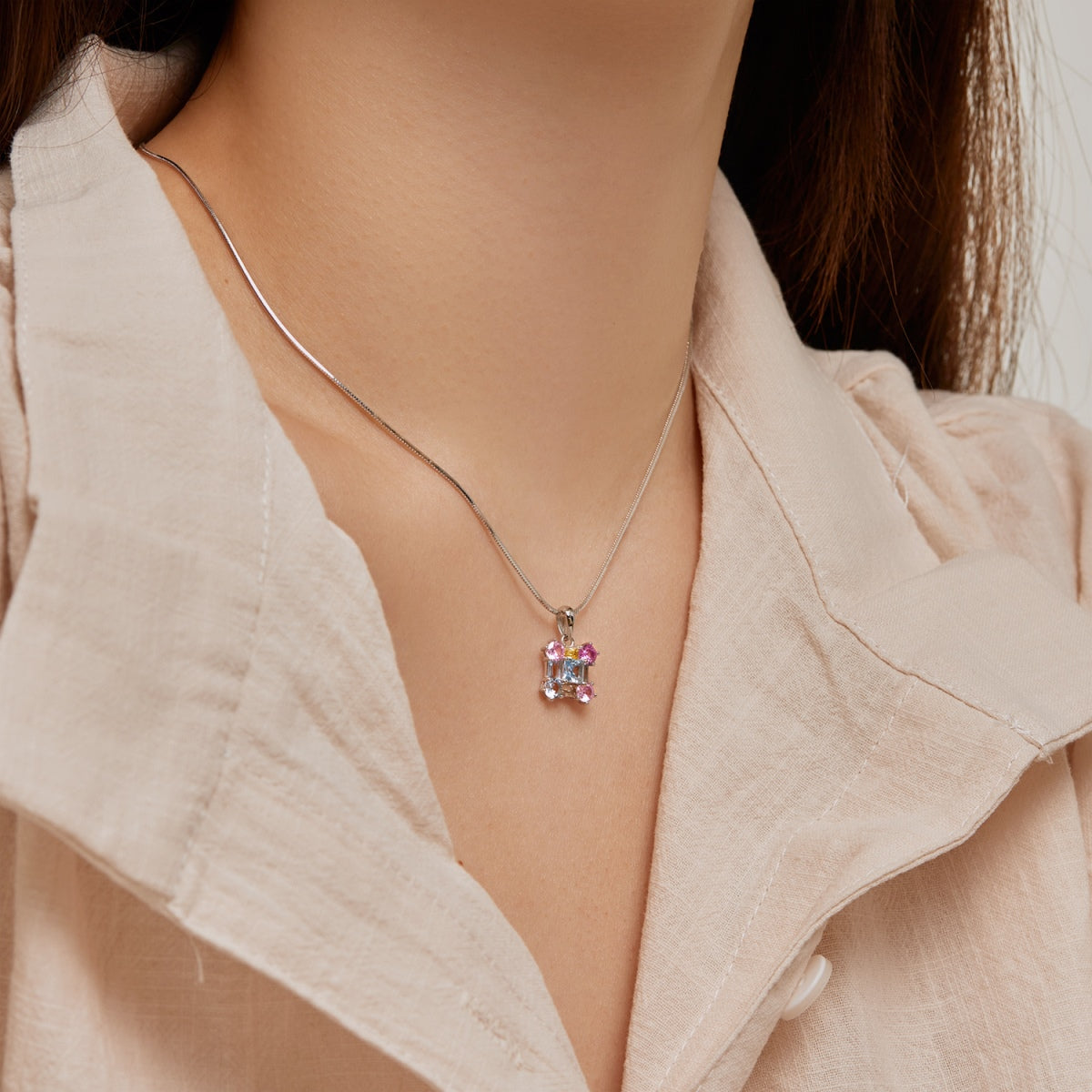 [ElanLuxe Jewelry]Gorgeous Multi Colorful Necklace