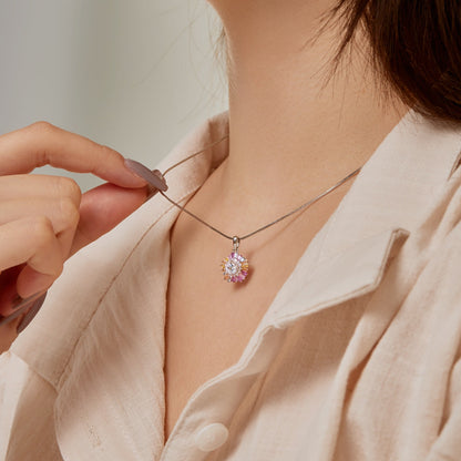 [ElanLuxe Jewelry]Charming Flower Colorful Necklace