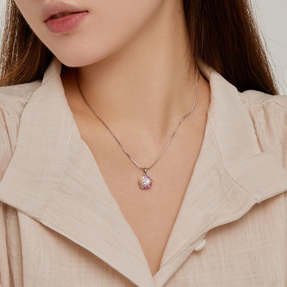 [ElanLuxe Jewelry]Charming Flower Colorful Necklace