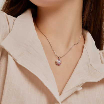 [ElanLuxe Jewelry]Charming Flower Colorful Necklace