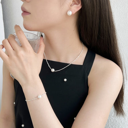 [ElanLuxe Jewelry]Delicate Pearl Earrings