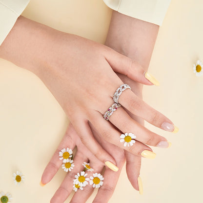[ElanLuxe Jewelry]Sparkling Vibrant Emerald Cut Daily Ring