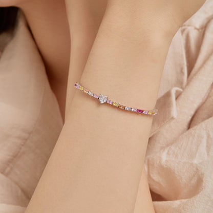 [ElanLuxe Jewelry]Delicate Romantic Heart Shape Lover Bracelet