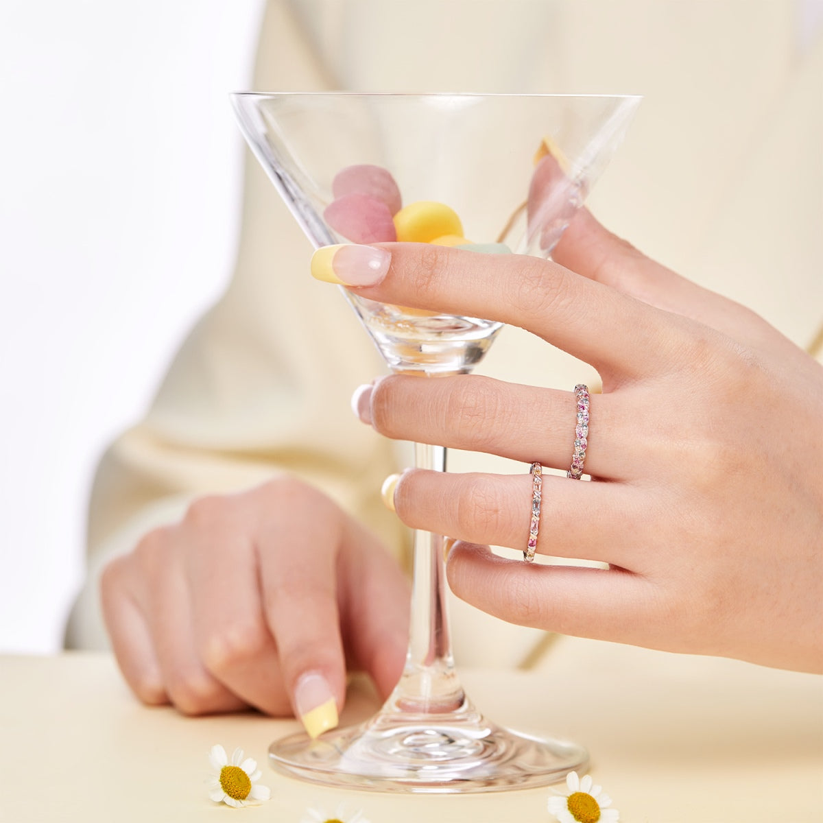 [ElanLuxe Jewelry]Charming Colorful Round Cut Daily Ring