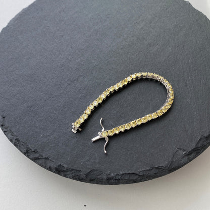 [ElanLuxe Jewelry]Ornate Dazzling Round Cut Tennis Bracelet