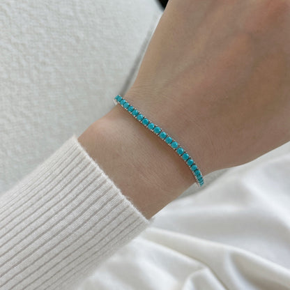 [ElanLuxe Jewelry]Dainty Charming Round Cut Tennis Bracelet