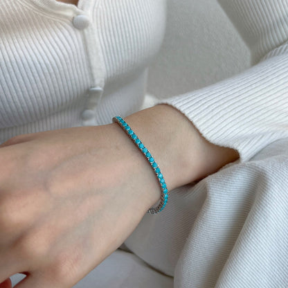 [ElanLuxe Jewelry]Dainty Charming Round Cut Tennis Bracelet