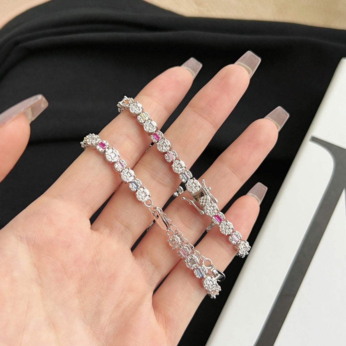 [ElanLuxe Jewelry]Dazzling Radiant Multi Cut Daily Bracelet