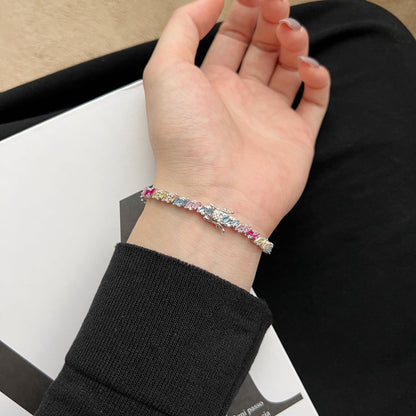 [ElanLuxe Jewelry]Ornate Sparkling Multi Cut Party Bracelet