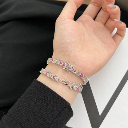 [ElanLuxe Jewelry]Ornate Sparkling Round Cut Party Bracelet