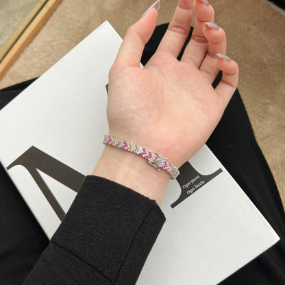 [ElanLuxe Jewelry]Ornate Sparkling Round Cut Party Bracelet