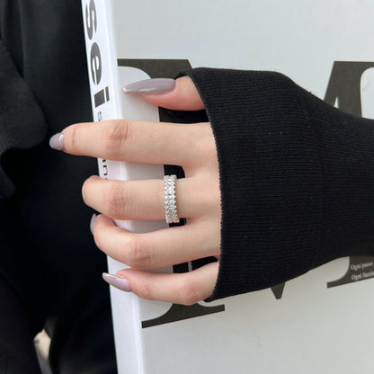 [ElanLuxe Jewelry]Splashy Ornate Emerald Cut Cocktail Ring