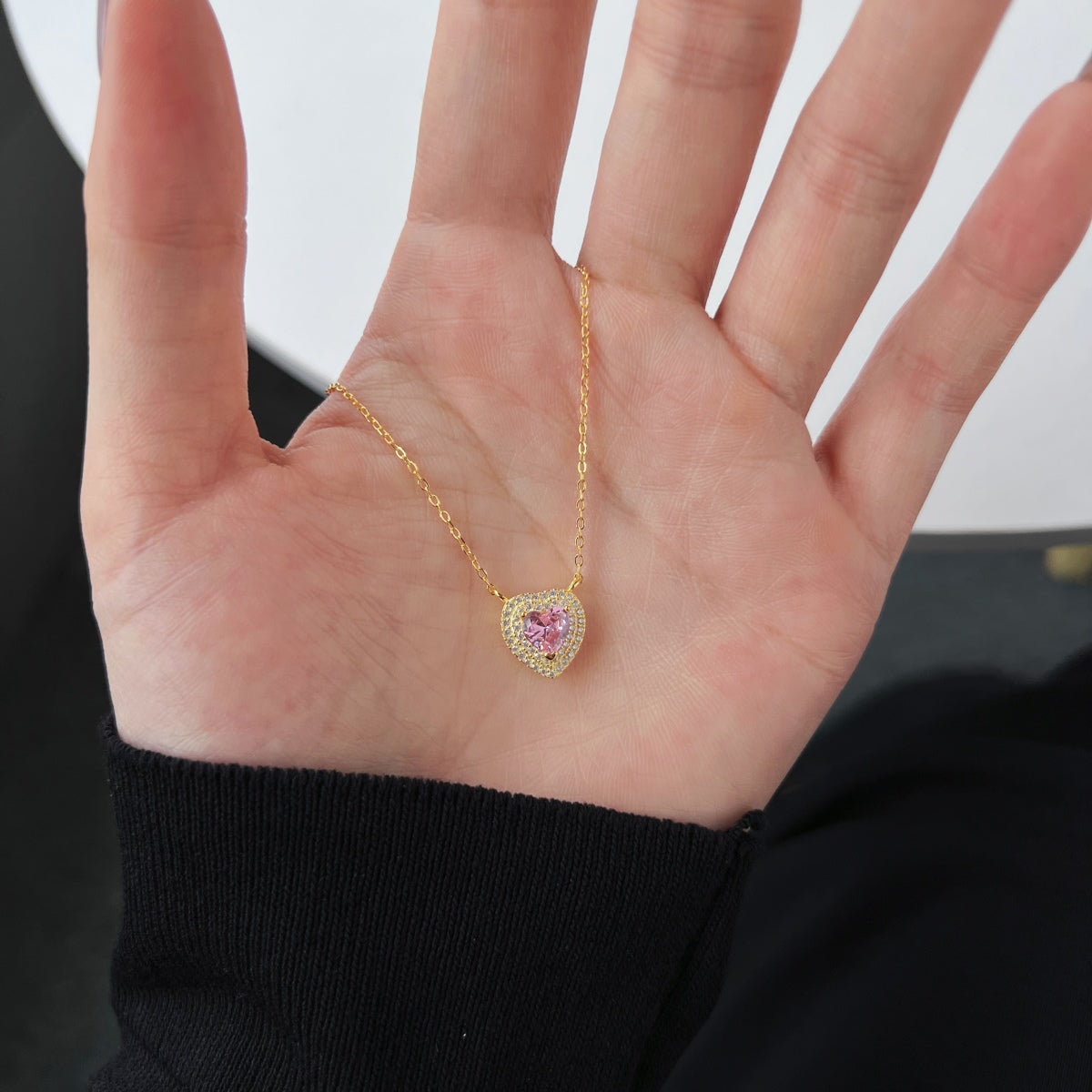 [ElanLuxe Jewelry]Exquisite Heart Shape Necklace