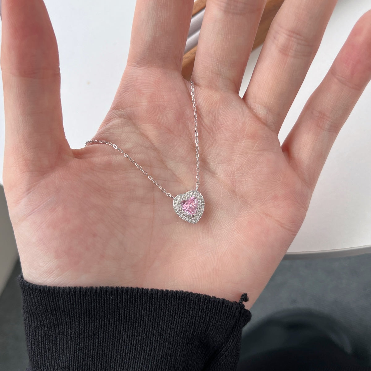 [ElanLuxe Jewelry]Exquisite Heart Shape Necklace