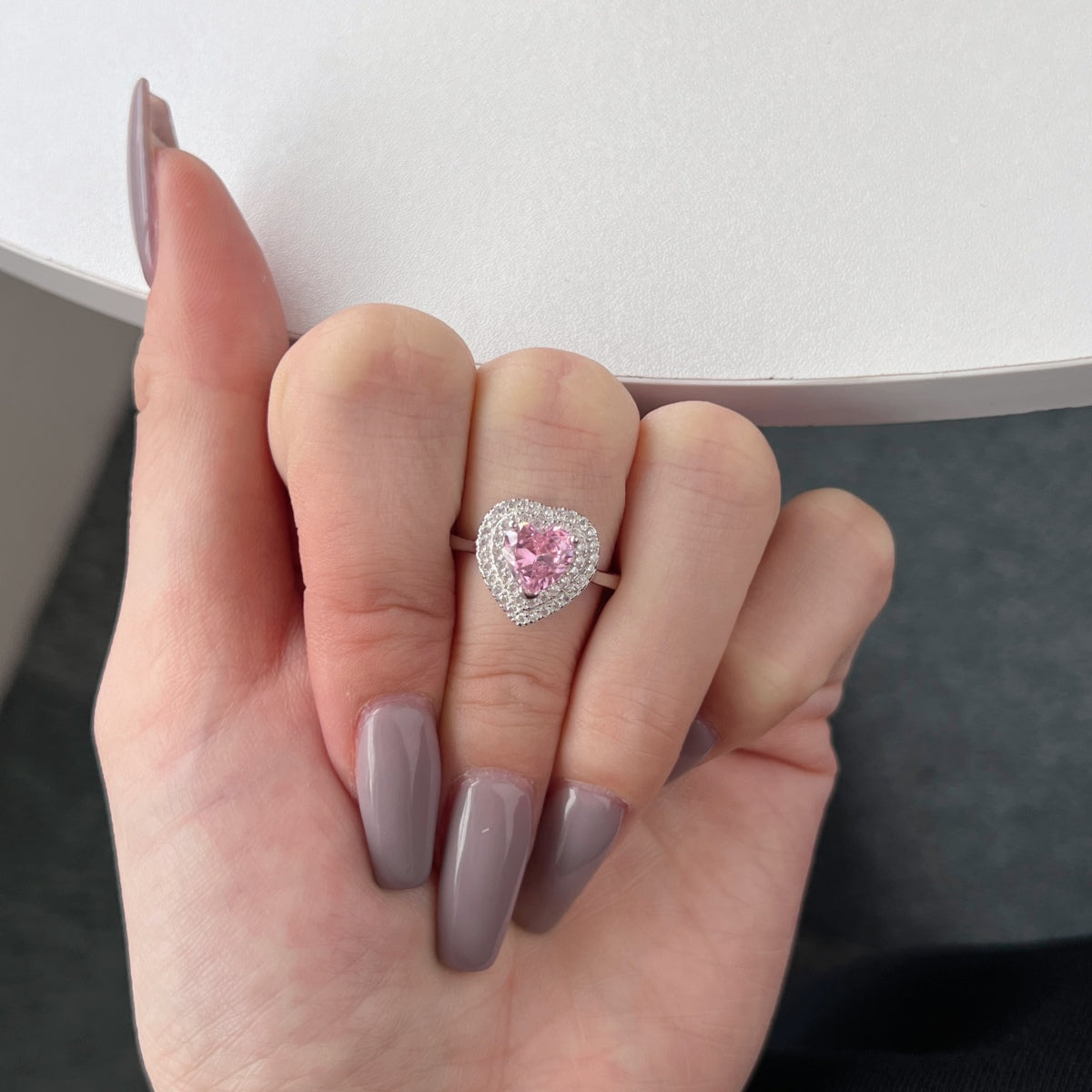 [ElanLuxe Jewelry]Delicate Ebullient Heart Shape Wedding Ring
