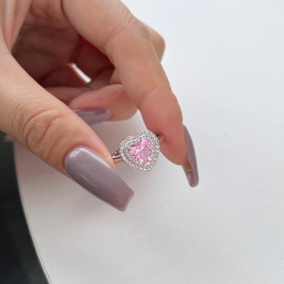[ElanLuxe Jewelry]Delicate Ebullient Heart Shape Wedding Ring