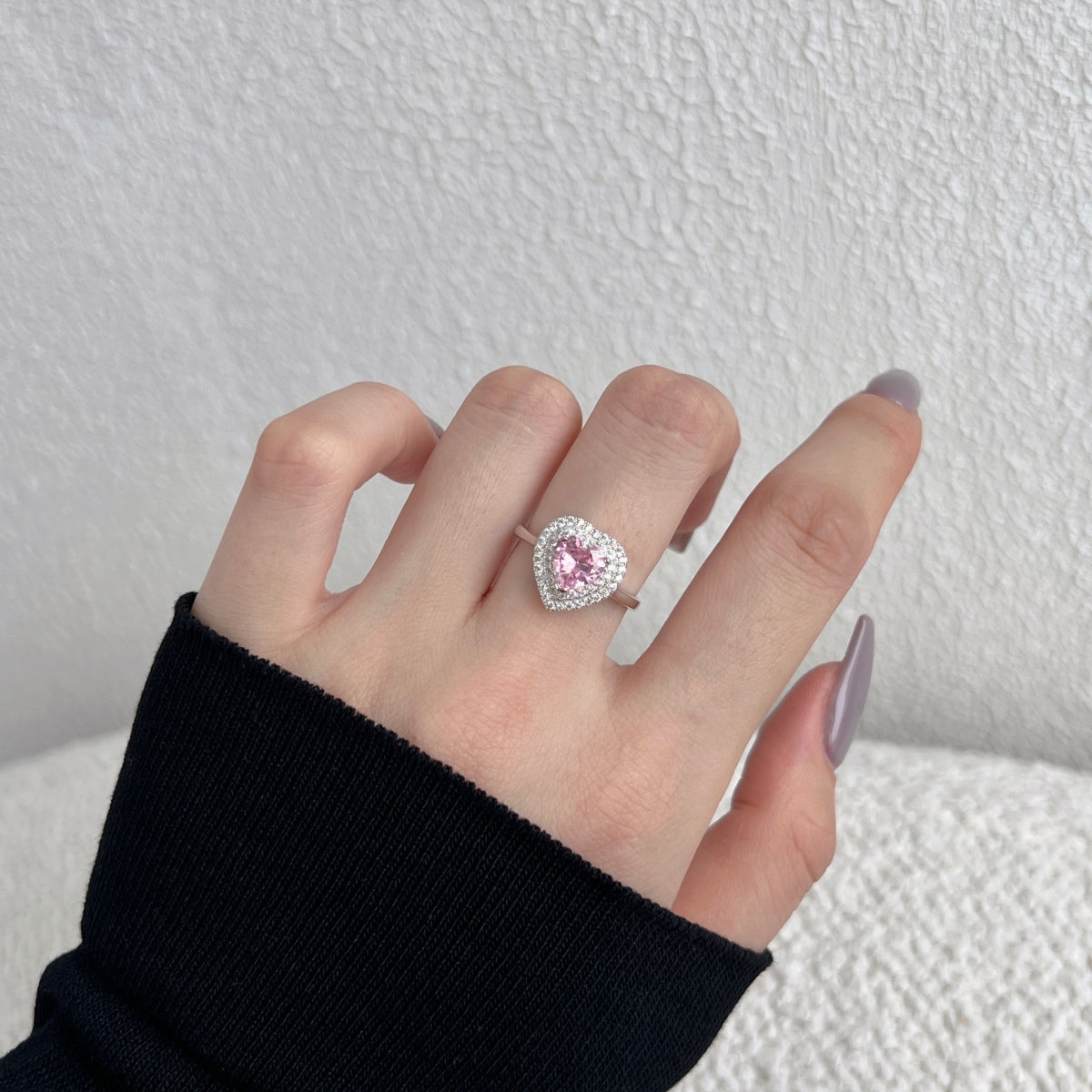 [ElanLuxe Jewelry]Delicate Ebullient Heart Shape Wedding Ring