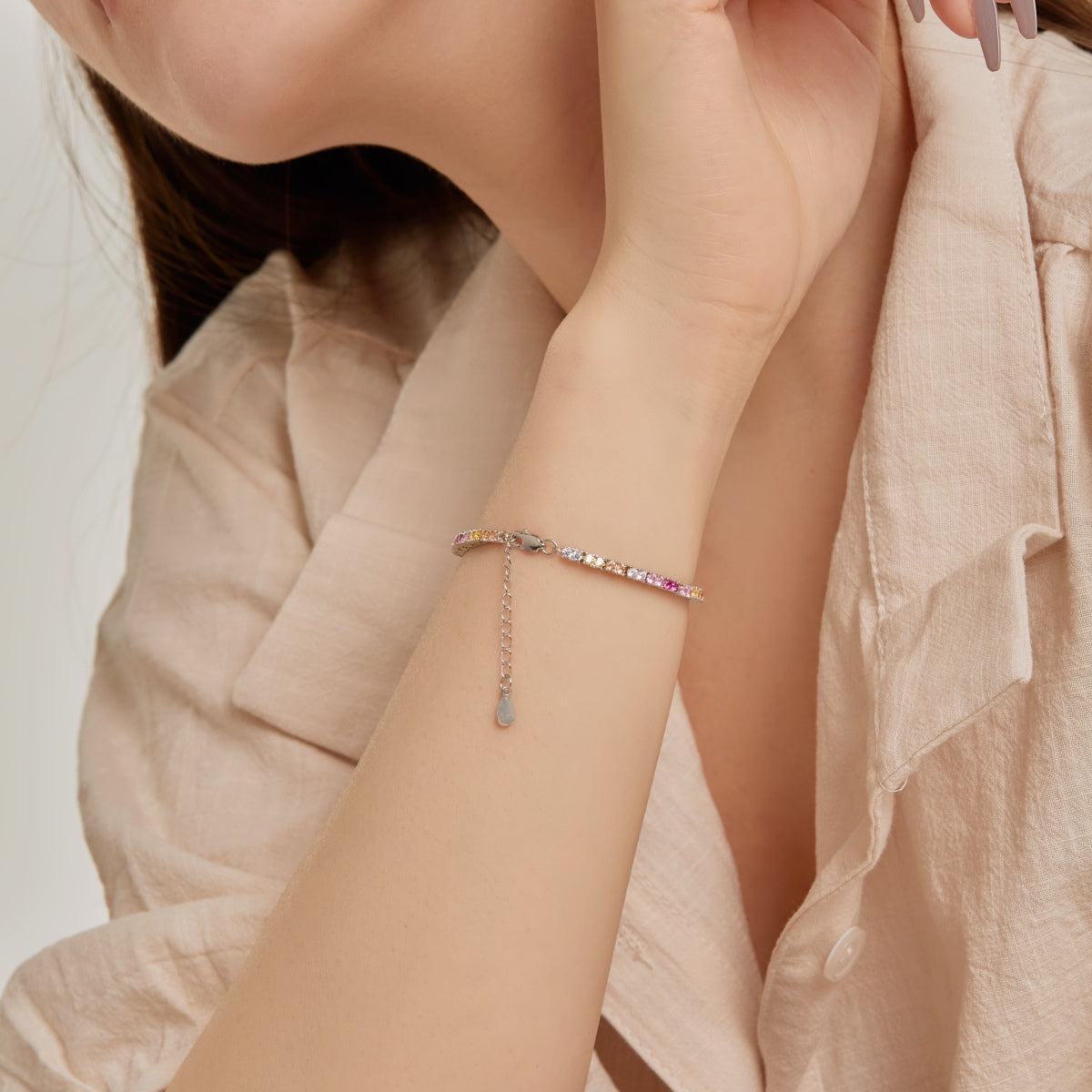 [ElanLuxe Jewelry]Delicate Romantic Heart Shape Lover Bracelet