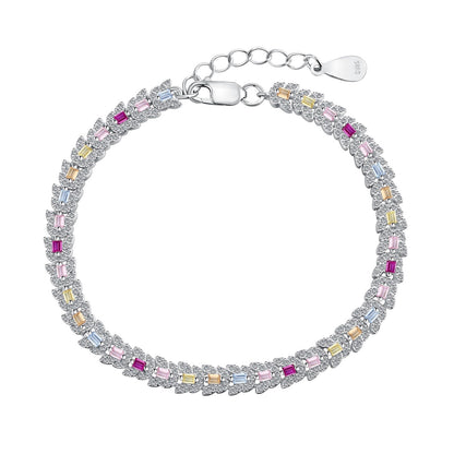 [ElanLuxe Jewelry]Delicate Colorful Multi Cut Daily Bracelet