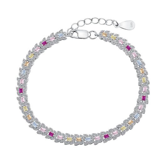[ElanLuxe Jewelry]Delicate Colorful Multi Cut Daily Bracelet