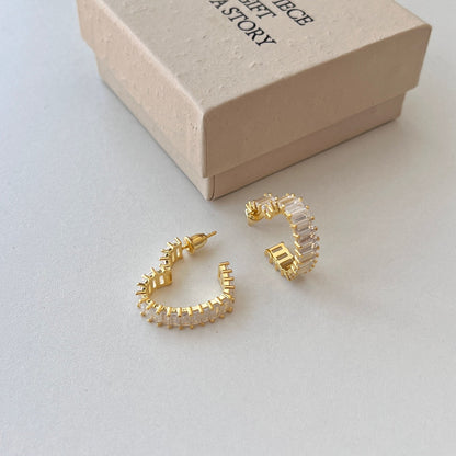 [ElanLuxe Jewelry]Radiant Heart Cutout Earrings