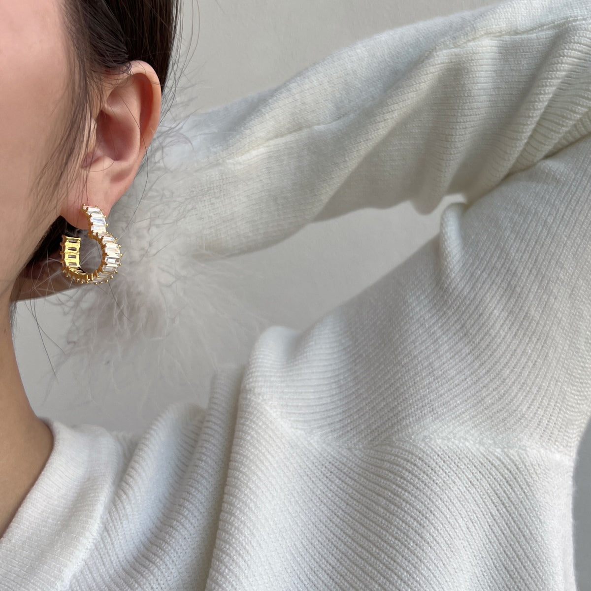 [ElanLuxe Jewelry]Radiant Heart Cutout Earrings