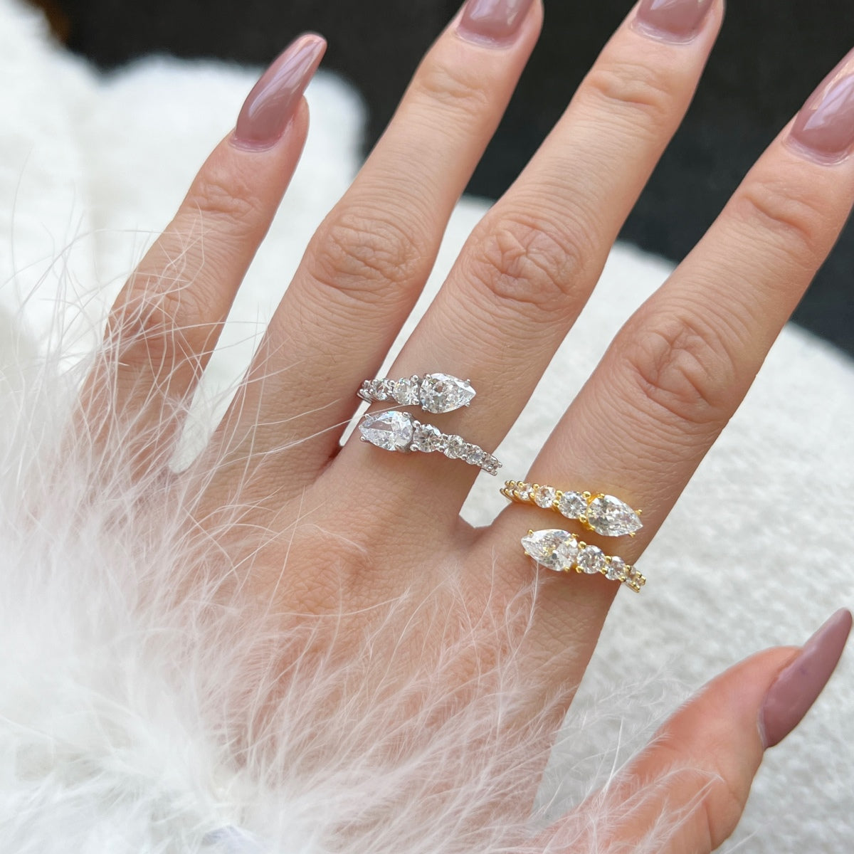 [ElanLuxe Jewelry]Delicate Lively Snake Shape Daily Ring