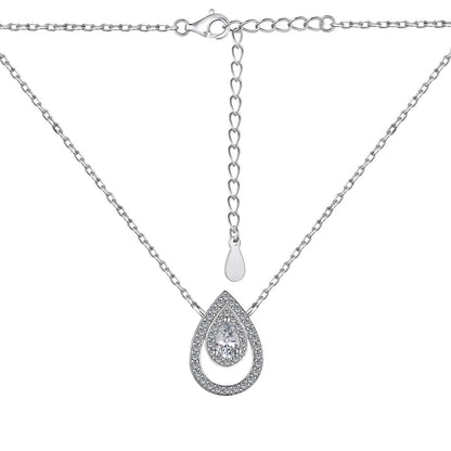 [ElanLuxe Jewelry]Sparkling Pear Cut Necklace