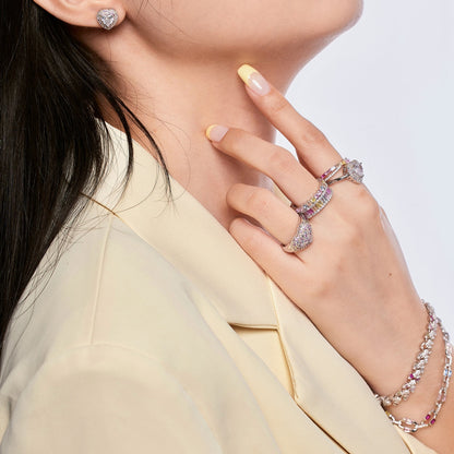 [ElanLuxe Jewelry]Delicate Ebullient Heart Shape Wedding Ring