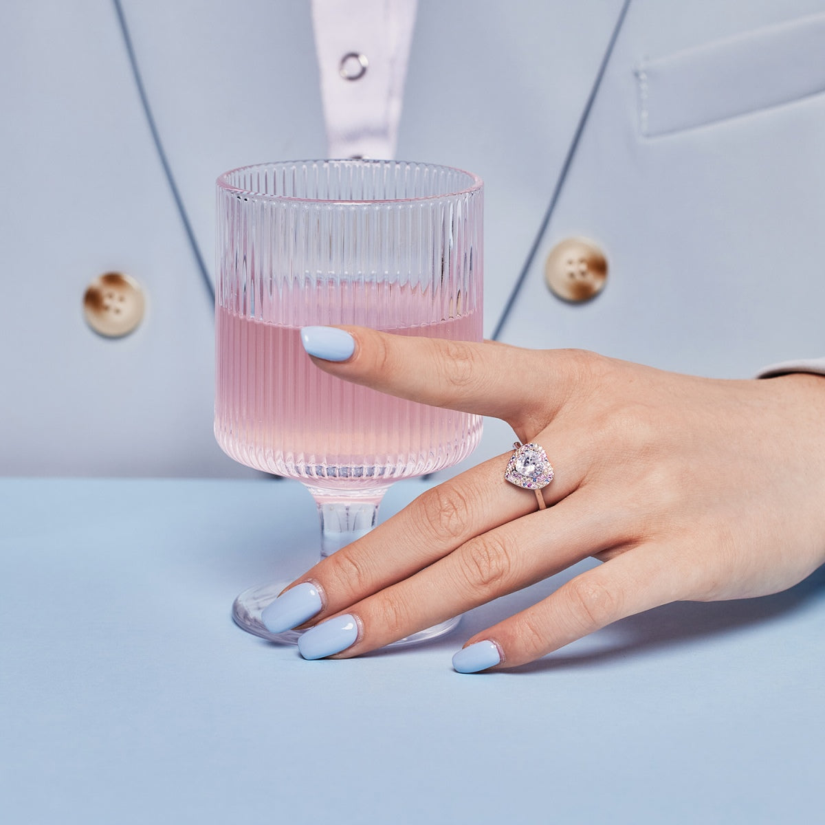 [ElanLuxe Jewelry]Delicate Ebullient Heart Shape Wedding Ring
