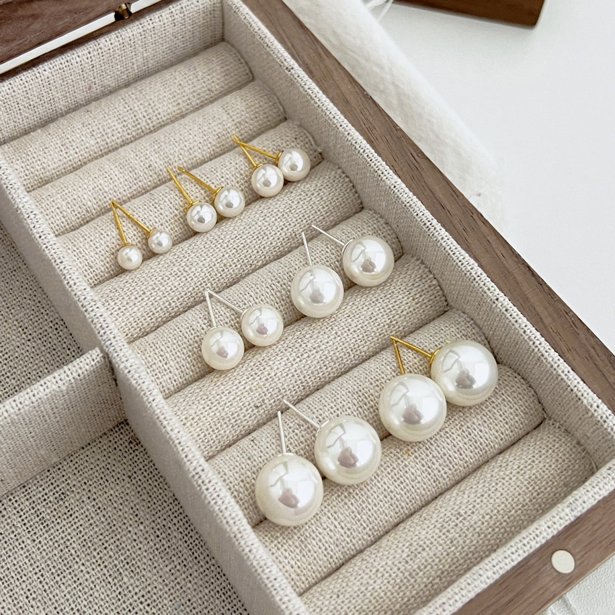 [ElanLuxe Jewelry]Delicate Pearl Earrings