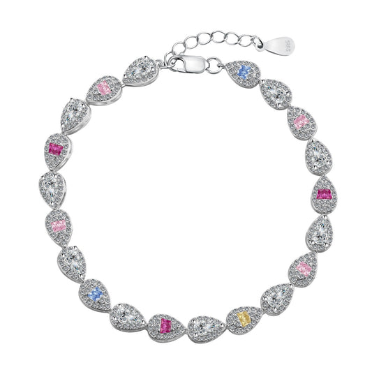 [ElanLuxe Jewelry]0.25 Carat Radiant Water Drop Shape Daily Bracelet